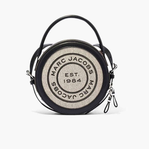 Marc Jacobs Black and Cream Round Bag